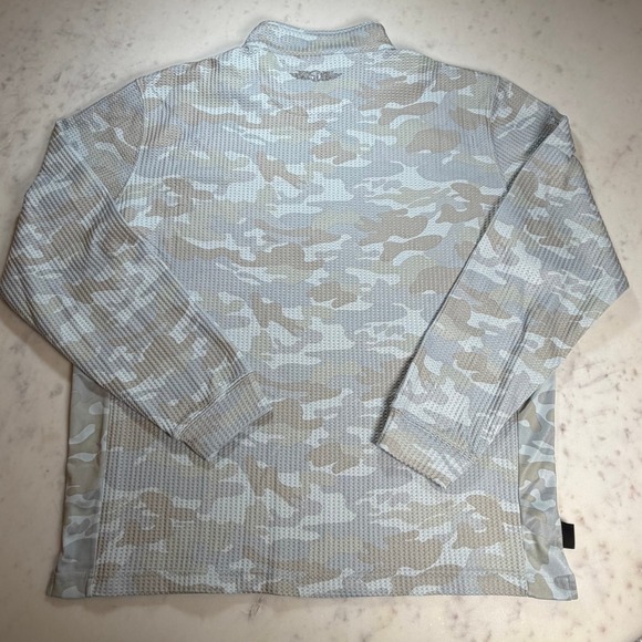 Straight Down Mens XL Camo Quarter Zip Pullover Nemacolin Field Club - Picture 3 of 10